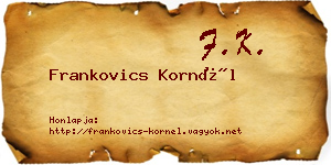 Frankovics Kornél névjegykártya